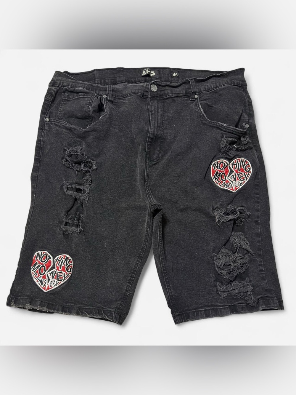 Insane 2018 AHP distressed denim shorts